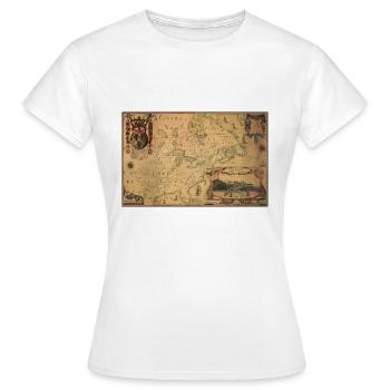 Amérique du nord 1688 - T-shirt Femme - blanc - Devant - AI Model Female 172 dark (172cm)