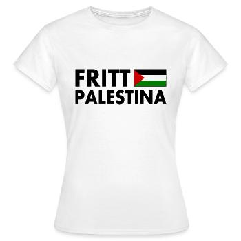Fritt palestina - Women's T-Shirt - white - Front - AI Model Female 172 dark (172cm)