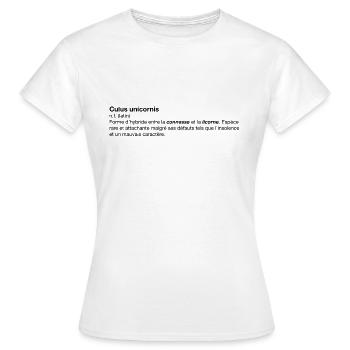 Culus unicornis - T-shirt Femme - blanc - Devant - AI Model Female 172 dark (172cm)