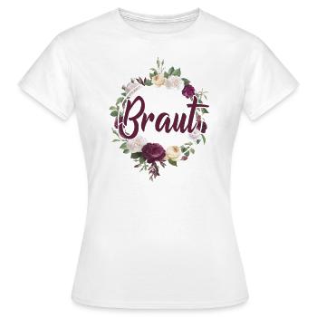Braut vintage Hochzeit Junggesellenabschied JGA - Frauen T-Shirt - Weiß - Vorne - AI Model Female 172 dark (172cm)