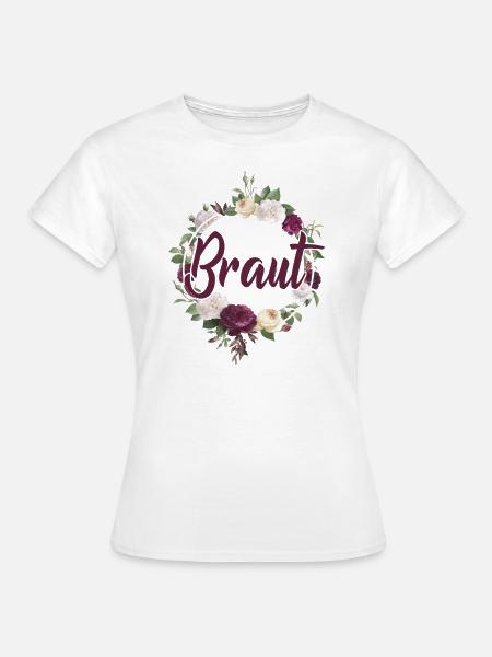 Braut vintage Hochzeit Junggesellenabschied JGA - Frauen T-Shirt - Weiß
