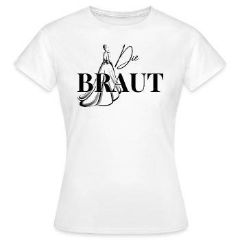 The bride wedding dress wedding JGA party - Women's T-Shirt - white - Front - AI Model Female 172 dark (172cm)