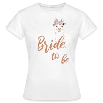 Mariée à être mariée Alpaga Lama JGA bachelorette - T-shirt Femme - blanc - Devant - AI Model Female 172 dark (172cm)