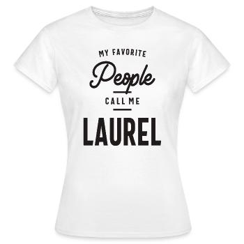 Laurel Personalized Name - Women's T-Shirt - white - Front - AI Model Female 172 dark (172cm)
