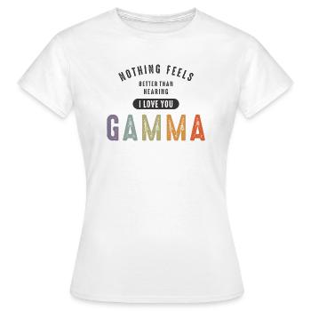 Je t’aime Gamma - Grand-mère maman - T-shirt Femme - blanc - Devant - AI Model Female 172 dark (172cm)