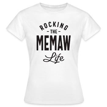 Rocking the Memaw Life - Mütter und Omas - Frauen T-Shirt - Weiß - Vorne - AI Model Female 172 dark (172cm)