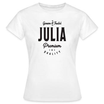 Julia Genuine & Trusted - Women's T-Shirt - white - Front - AI Model Female 172 dark (172cm)