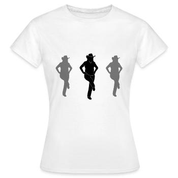 Line Dance - Country Musik - Frauen T-Shirt - Weiß - Vorne - AI Model Female 172 dark (172cm)