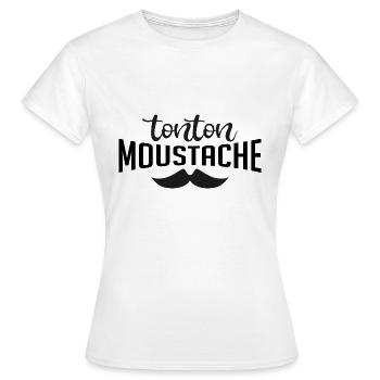 tonton moustache - T-shirt Femme - blanc - Devant - AI Model Female 172 dark (172cm)