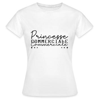 Princesse Commerciale - T-shirt Femme - blanc - Devant - AI Model Female 172 dark (172cm)