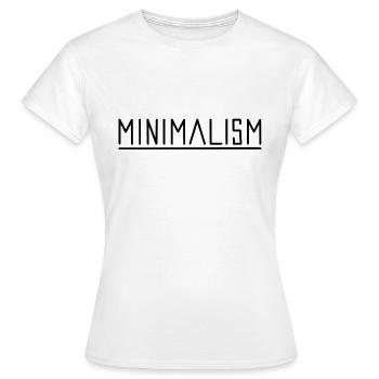 Minimalismus - Frauen T-Shirt - Weiß - Vorne - AI Model Female 172 dark (172cm)