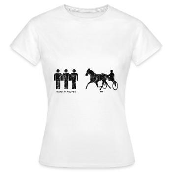 Trotter courses de trot dans un style rétro ou vintage - T-shirt Femme - blanc - Devant - AI Model Female 172 dark (172cm)