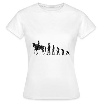Dressage Dressage Dressage Cavalier Évolution - T-shirt Femme - blanc - Devant - AI Model Female 172 dark (172cm)