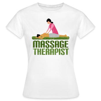 Vintage Massage - Frauen T-Shirt - Weiß - Vorne - AI Model Female 172 dark (172cm)