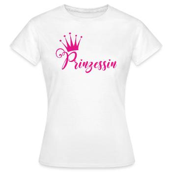 Prinzessin Krone pink - Frauen T-Shirt - Weiß - Vorne - AI Model Female 172 dark (172cm)