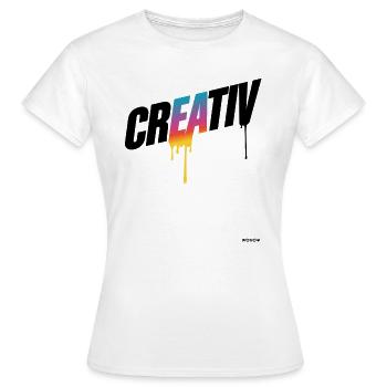 creative - Women's T-Shirt - white - Front - AI Model Female 172 dark (172cm)