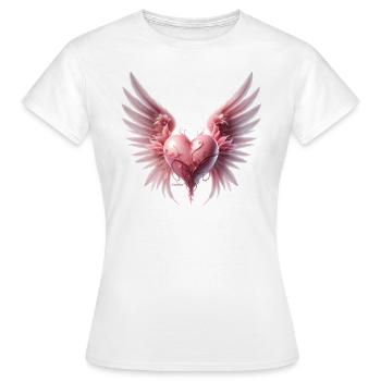 Coeur Rose - T-shirt Femme - blanc - Devant - AI Model Female 172 dark (172cm)