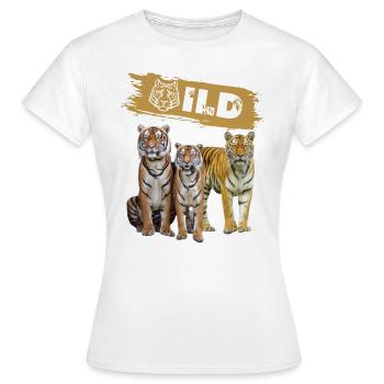 Wild - Frauen T-Shirt - Weiß - Vorne - AI Model Female 172 dark (172cm)