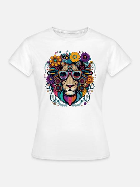 Lion Series 02 - Frauen T-Shirt - Weiß