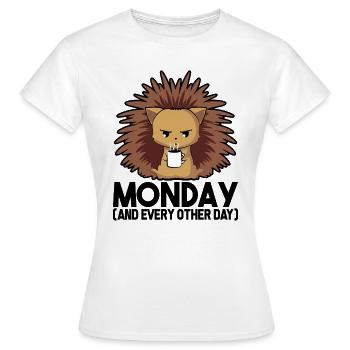 Montage, Pas de fantaisie, travail, hérisson, cadeau, Nope - T-shirt Femme - blanc - Devant - AI Model Female 172 dark (172cm)
