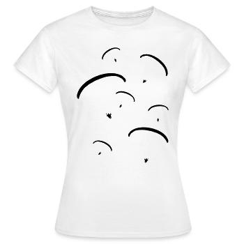 group _of_ paragliders_g1 - Women's T-Shirt - white - Front - AI Model Female 172 dark (172cm)
