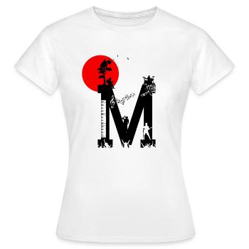Musicien m - T-shirt Femme - blanc - Devant - AI Model Female 172 dark (172cm)