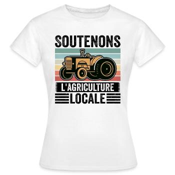 Unterstützen wir die lokale Landwirtschaft - Frauen T-Shirt - Weiß - Vorne - AI Model Female 172 dark (172cm)
