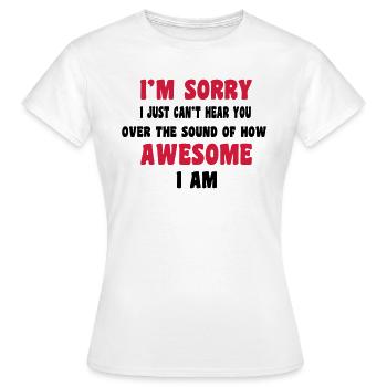 Awesome - Women's T-Shirt - white - Front - AI Model Female 172 dark (172cm)