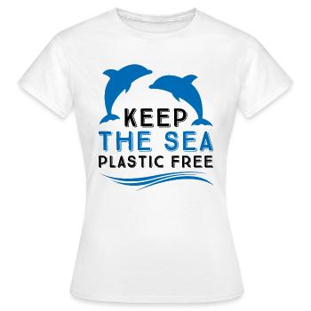 Umweltverschmutzung im Meer - Frauen T-Shirt - Weiß - Vorne - AI Model Female 172 dark (172cm)