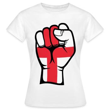 Nordischer Fist mit Dänemark Flagge - Frauen T-Shirt - Weiß - Vorne - AI Model Female 172 dark (172cm)