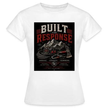 Construit pour la réponse - Conception du déploiement de montagne des pompiers - T-shirt Femme - blanc - Devant - AI Model Female 172 dark (172cm)