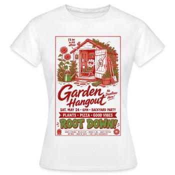 Garden Hangout Root Down Organic Gardening - Women's T-Shirt - white - Front - AI Model Female 172 dark (172cm)