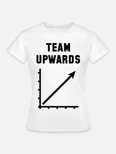 Team Aufwärts (Erfolg / Fortschritt / Schwarz) - Frauen T-Shirt - Weiß