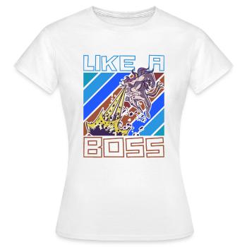 Like a Boss - Licorne Destructeur de Mondes Disant - T-shirt Femme - blanc - Devant - AI Model Female 172 dark (172cm)