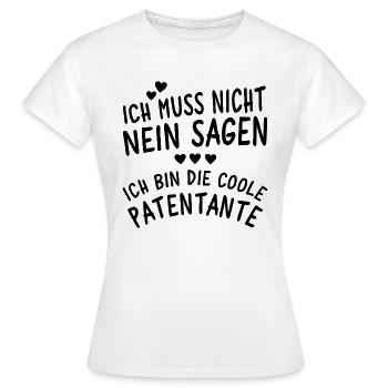 Ich bin die coole Patentante - Frauen T-Shirt - Weiß - Vorne - AI Model Female 172 dark (172cm)