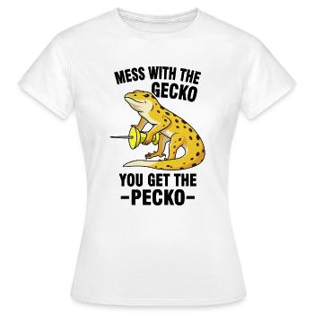 Gecko Memes - Women's T-Shirt - white - Front - AI Model Female 172 dark (172cm)
