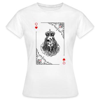 Card Symbols Playing Cards Heart Checkers Card Game - Women's T-Shirt - white - Front - AI Model Female 172 dark (172cm)
