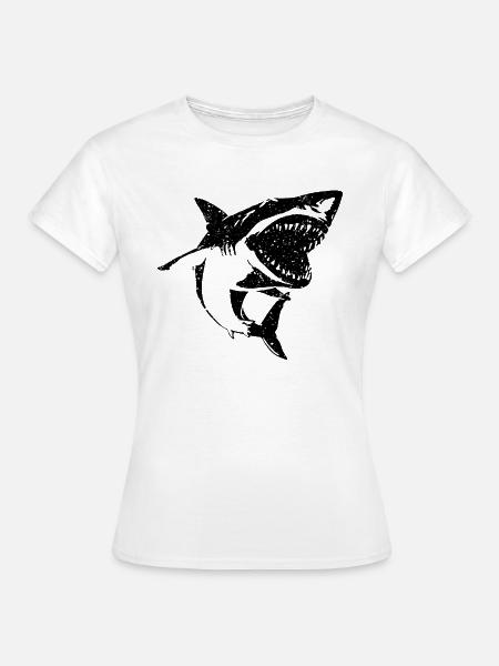 Black Shark - Frauen T-Shirt - Weiß