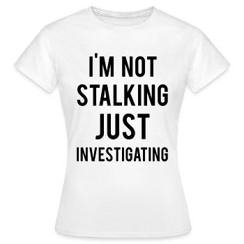 Investigating - Women's T-Shirt - white - Front - AI Model Female 172 dark (172cm)