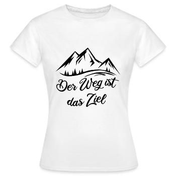 Der Weg ist das Ziel - Frauen T-Shirt - Weiß - Vorne - AI Model Female 172 dark (172cm)