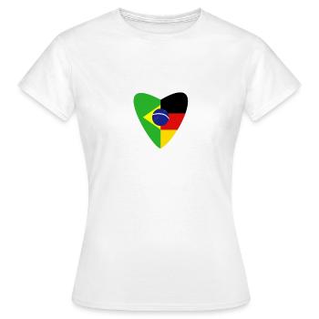 Brésil Allemagne drapeau brésilien cadeau - T-shirt Femme - blanc - Devant - AI Model Female 172 dark (172cm)