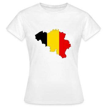 BELGIQUE - T-shirt Femme - blanc - Devant - AI Model Female 172 dark (172cm)