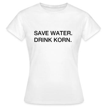 Cola Grain Black on White - Women's T-Shirt - white - Front - AI Model Female 172 dark (172cm)