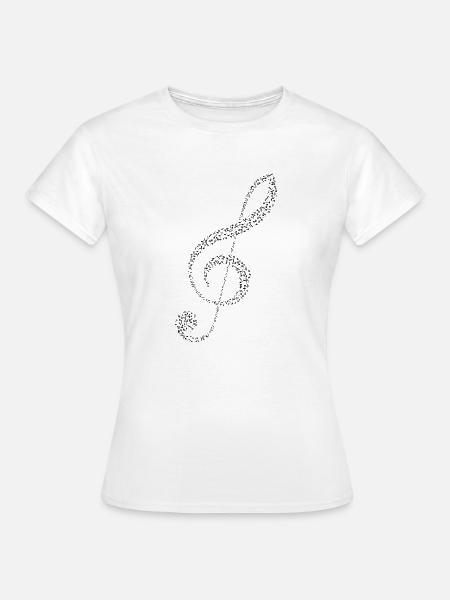 Notenschlüssel - Frauen T-Shirt - Weiß