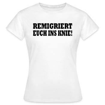 Amenez vos genoux à vos genoux - T-shirt Femme - blanc - Devant - AI Model Female 172 dark (172cm)