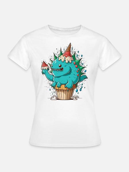 Stegosaurus Konditor - Frauen T-Shirt - Weiß