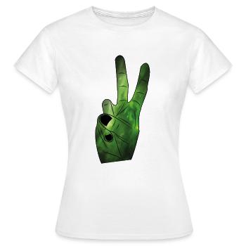 signe de la paix - T-shirt Femme - blanc - Devant - AI Model Female 172 dark (172cm)