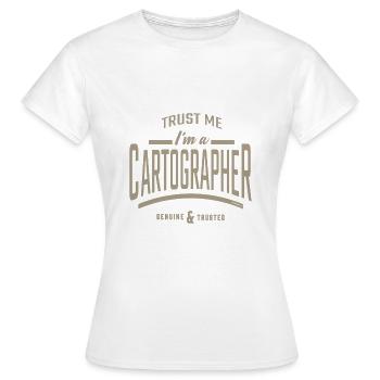 Je suis cartographe - T-shirt Femme - blanc - Devant - AI Model Female 172 dark (172cm)