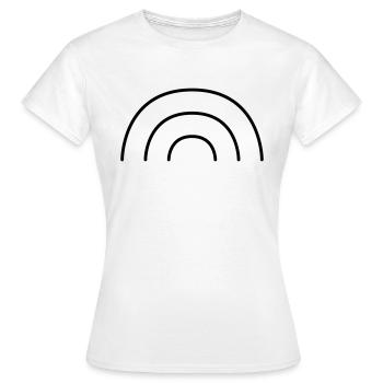 arc-en-ciel abstrait - T-shirt Femme - blanc - Devant - AI Model Female 172 dark (172cm)