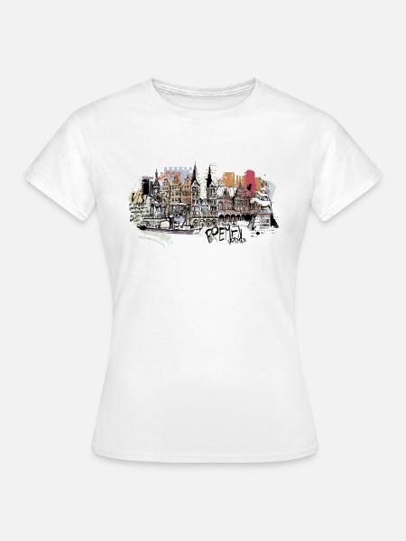 Bremen Skyline - Frauen T-Shirt - Weiß